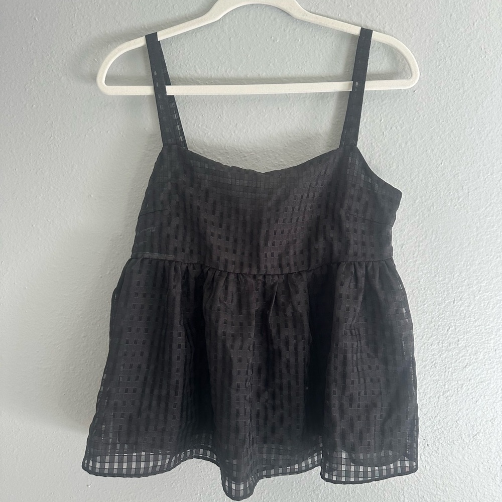 Black Zara Gingham Top